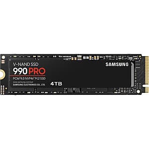 4TB Samsung 990 Pro M.2 2280 PCIe4.0 x4 NVMe Solid State Drive SSD $250 + Free S/H
