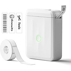 NIIMBOT D110 Bluetooth Label Printer Machine (White) $10
