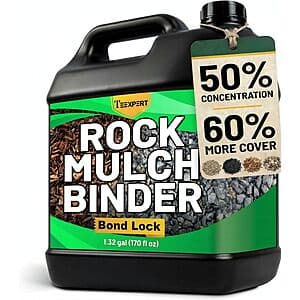 170oz bottle of Teexpert water-based rock and mulch glue for landscape applications.