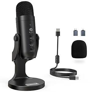 ZealSound USB Condenser Microphone (Black) $16.45