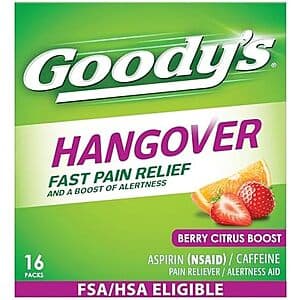 16-Count Goody's Hangover Powders Dissolve Packs (Berry Citrus) $2.75 w/ Subscribe & Save