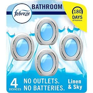 4-Pack Febreze Bathroom Air Freshener (Linen & Sky Scent) $5.85 w/ Subscribe & Save