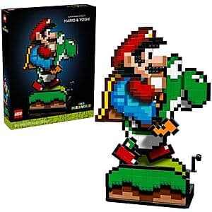 1215-Piece LEGO Super Mario World: Mario & Yoshi Building Set $104 + Free S&H