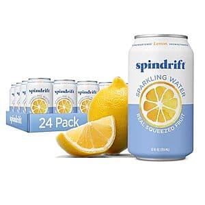 24-Pack 12-Oz Spindrift Sparkling Water (Lemon) $10.45 w/ Subscribe & Save