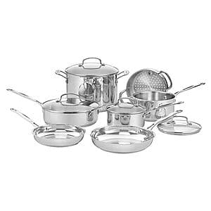 11-Pc Cuisinart Chef's Classic Stainless Steel Cookware Set + $10 Kohl's Cash $90 + Free S&H