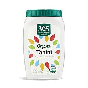 16oz. 365 by Whole Foods Market Organic Tahini Jar $5.10 w/ Subscribe & Save