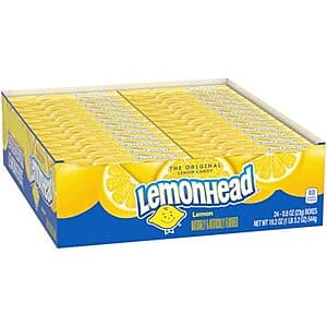 24-ct 0.8-oz Lemonhead Hard Lemon Candy Boxes $3.65 w/ S&S