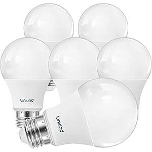 6-Pk Linkind A19 Dimmable 9W LED Light Bulbs (Warm White) $9