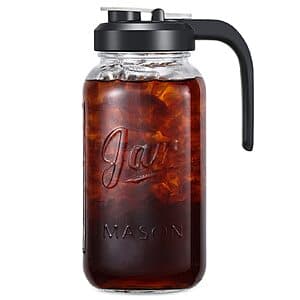 Prime Members: 64oz AOZITA Glass Mason Jar Pitcher with Lid $16.95 + Free Shipping