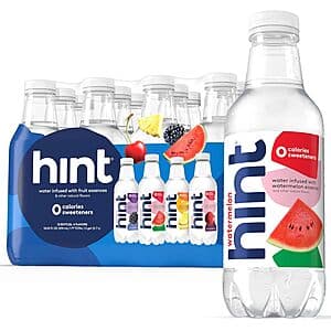 12-Ct 16-Oz Hint Fruit-Infused Purified Flavored Water (Best Sellers Variety Pack) $8.80 w/ Subscribe & Save