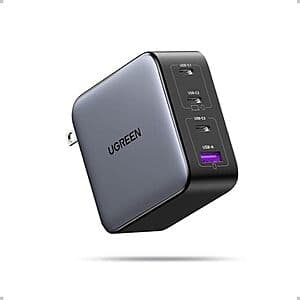 UGREEN 100W Nexode 4-Port GaN Foldable Wall Charger (3x USB-C + 1x USB-A) $33.25