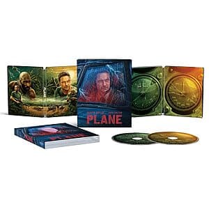 Plane Amazon Exclusive SteelBook edition in 4K Ultra HD and Blu-ray with digital 4K code.
