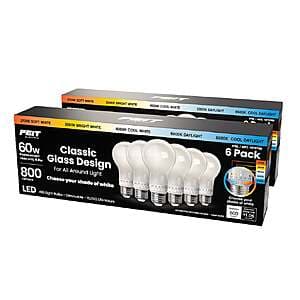 Costco Member: 12-Pk Feit 8.8W 5-CCT LED Classic Glass A19 Bulbs $27 + Free S&H