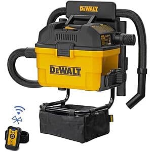 DeWALT Portable 6 Gallon 5 Horsepower Wall-Mounted Garage Wet Dry Vacuum Cleaner $100 + Free Shipping
