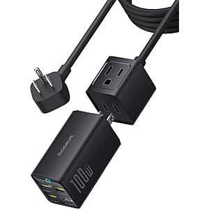 Baseus 100W 5 in 1 Detachable Travel Power Strip (4x USB, 1x AC) w/ 5' Cord $23.40 + Free Shipping