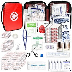 300-pc Travel-First Aid-Kit (Red) $9.65