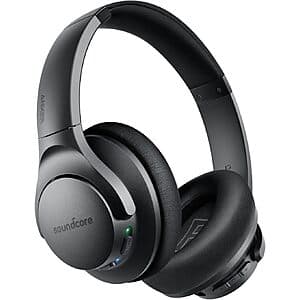 Soundcore Anker Life Q20 Hybrid Active Noise Cancelling Headphones (Black) $30