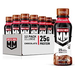 12-Pack 11-Oz Muscle Milk Genuine Protein Shake (Chocolate) $16.60 w/ Subscribe & Save