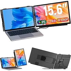 FLYTOCCA 15.6" FHD IPS Laptop Screen Extender w/ USB-C & HDMI Connectivity $65 + Free S&H