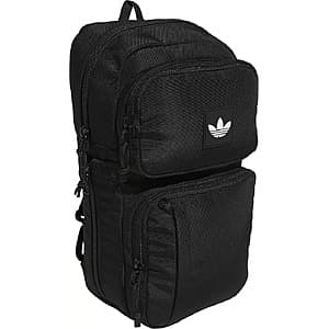 Black adidas Utility 4 Sling Bag with adjustable strap and compact design.