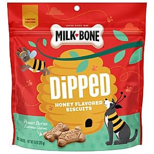 10-oz Milk-Bone Dipped Honey Flavored Biscuits w/ Peanut Butter Flavored Coating $2 w/ Subscribe & Save