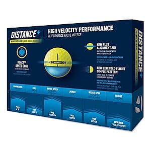 Prime Members: 12-Pk TaylorMade 2025 Distance+ Golf Balls (Yellow) $13 + Free S&H