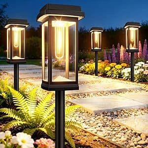 Prime Members: 8-Pack TuyLuxe Solar Pathway Lights w/ Retro Filament Bulb Design $26.50 + Free S&H
