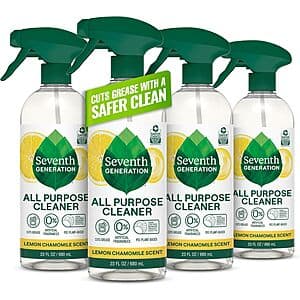 4-Pack 23-Oz Seventh Generation All Purpose Cleaning Spray (Lemon Chamomile) $9.35 w/ S&S