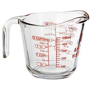 2-Cup Anchor Hocking Glass Measuring Cup $3.95