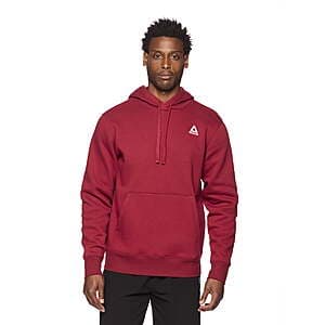 Reebok Men's & Big Men's Delta Logo Fleece Hoodie Sweatshirt (Rhubarb, Limited Sizes) from $12.90