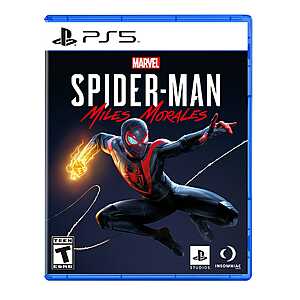 Marvel's Spider-Man: Miles Morales video game cover art featuring Miles Morales in Spider-Man suit.