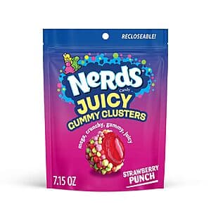 7.15-Oz NERDS Juicy Gummy Clusters Candy (Strawberry Punch) 2 for $5.60 w/ S&S