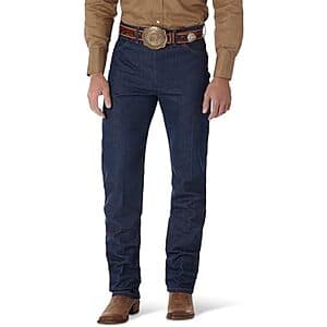 Wrangler Men's Cowboy Cut Original Fit Jeans (Rigid Indigo) $6