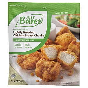 Costco Members: 4-lbs Just Bare Lightly Breaded Boneless Chicken Breast Chunks $4 off (Select Stores, In-Store Only)