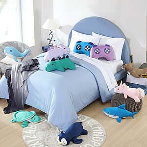 Your Zone Kids' Cooling Plush Pillows: 23" Green Dinosaur or 20" Pink Unicorn $5 each & Many More + Free S/H on $35+