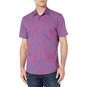 Amazon Essentials Men's Short-Sleeve Poplin Shirt (various) $8.95