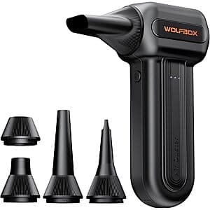 3-Speed Wolfbox MF60 Electric Compressed Air Duster w/ 5 Nozzles $31.95
