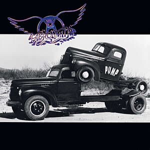 Aerosmith Pump 180g vinyl LP in its album cover packaging, featuring classic rock artwork from the album.