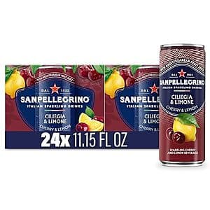 24-Pack 11.15-Oz San Pellegrino Italian Sparkling Drinks (Ciliegia & Limone) $13.30 w/ Subscribe & Save