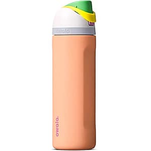 24-Oz Owala FreeSip Stainless Steel Water Bottle (Peachy Keen) $15 + Free Pickup