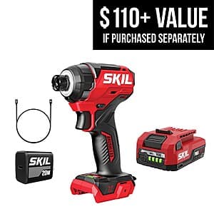 Select Stores: SKIL PWR CORE 12V 1/4" Brushless Cordless Impact Driver Kit $20 + Free Store Pickup