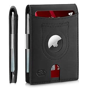 Zitahli Men's RFID Wallet w/ AirTag Pocket (Black) $5