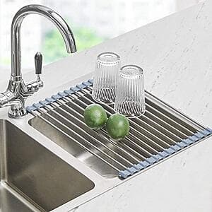 17.5" x 11.8" Seropy Over The Sink Roll Up Dish Drying Rack $6.30