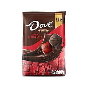 136-Ct 2.43-lbs DOVE PROMISES Dark Chocolate Candy $8 + Free Shipping w/ Prime