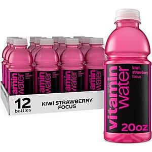 Select Accts: 12-Pk 20-Oz vitaminwater Focus Kiwi Strawberry Flavored Water $12.75 w/ S&S