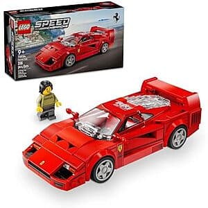 318-Piece LEGO Speed Champions Ferrari F40 Supercar Building Set $21.55