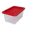 Select Home Depot Stores: 17-Gallon HDX Tough Storage Tote (Clear with Red Lid) $6 (In-Store Only)