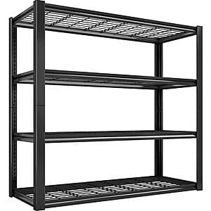4-Tier Metal Heavy Duty Adjustable Garage Storage Shelves (40" x 59.5" x 19.5") $60 + Free Shipping