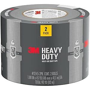 2-Pack 1.88" x 45 Yard 3M Heavy Duty Duct Tape $9.65 w/ S&S