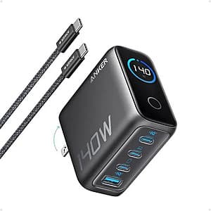 4-Port Anker USB-C 140W Max GaN PD 3.1 Laptop Charger w/ Touch Controls $54 + Free Shipping